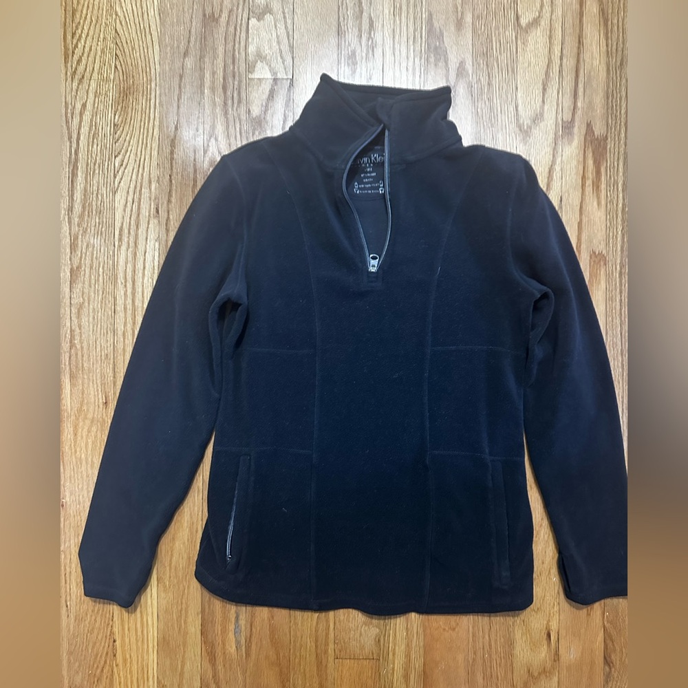 Calvin Klein Women’s Black Half-Zip Fleece size large (fits more like a medium)